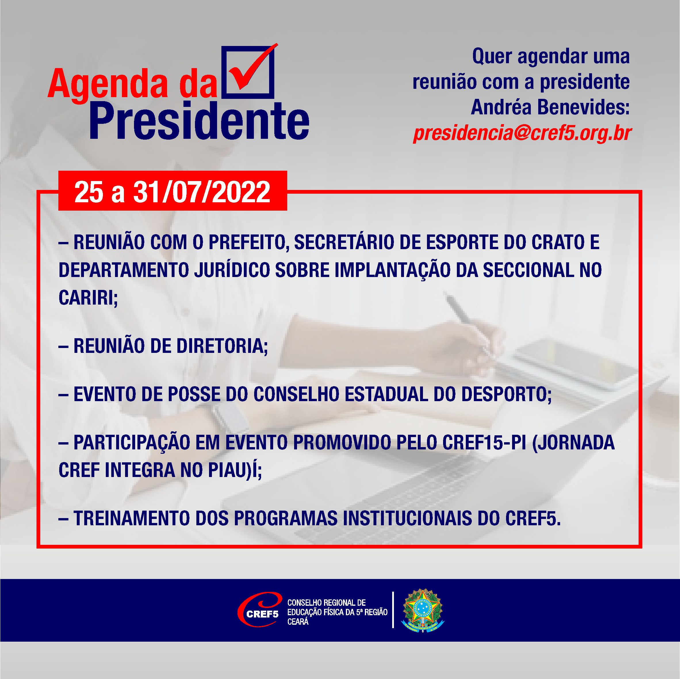 Agenda da Presidente