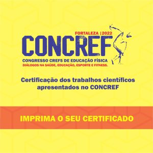 Certificação dos trabalhos científicos apresentados no CONCREF