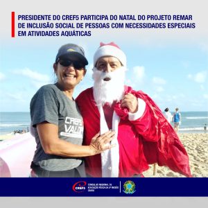 A presidente do CREF5 no natal do PROJETO REMAR de inclusão social