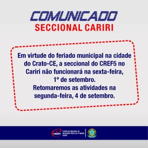 Comunicado Seccional Cariri
